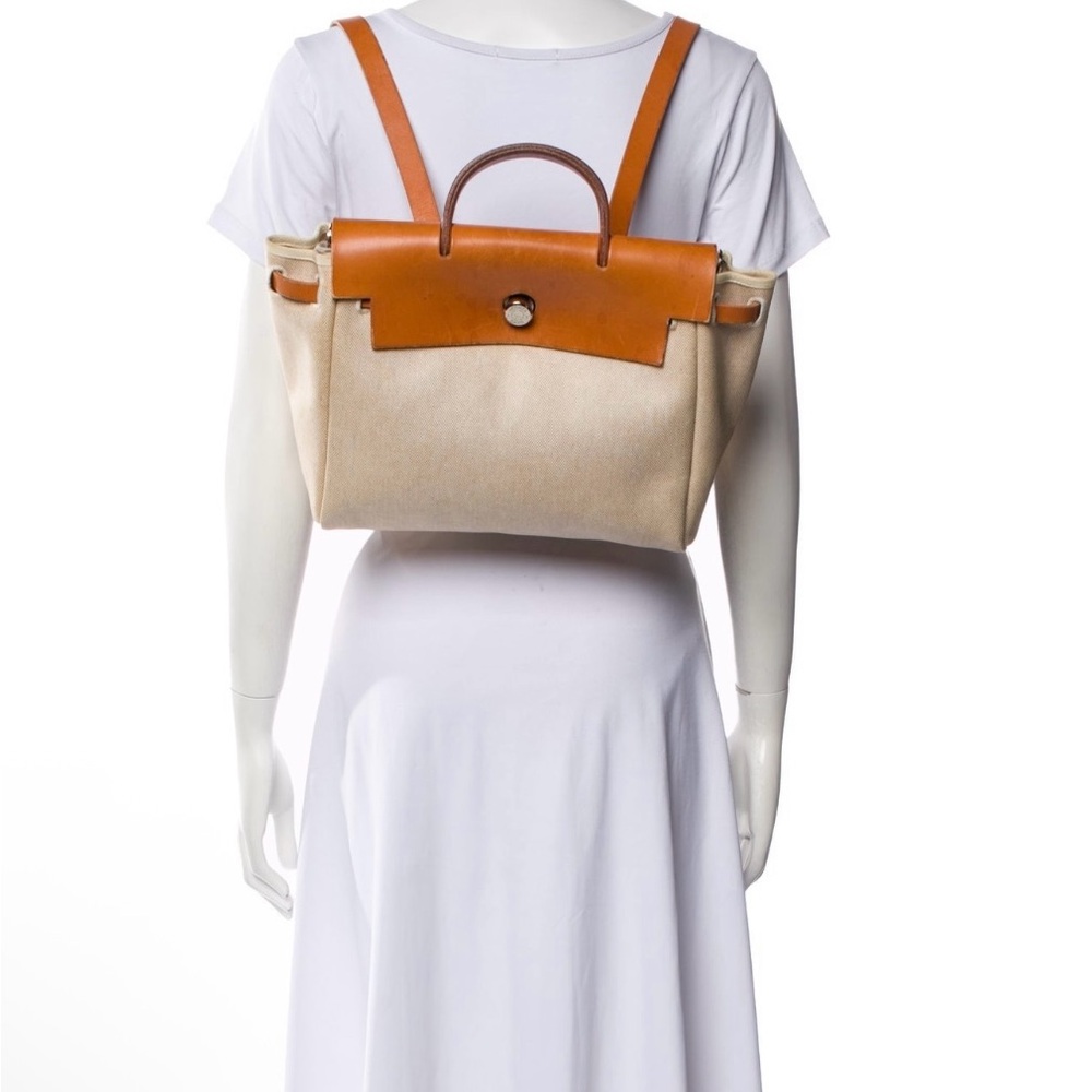 Hermes Tan and Cream Herbag Backpack